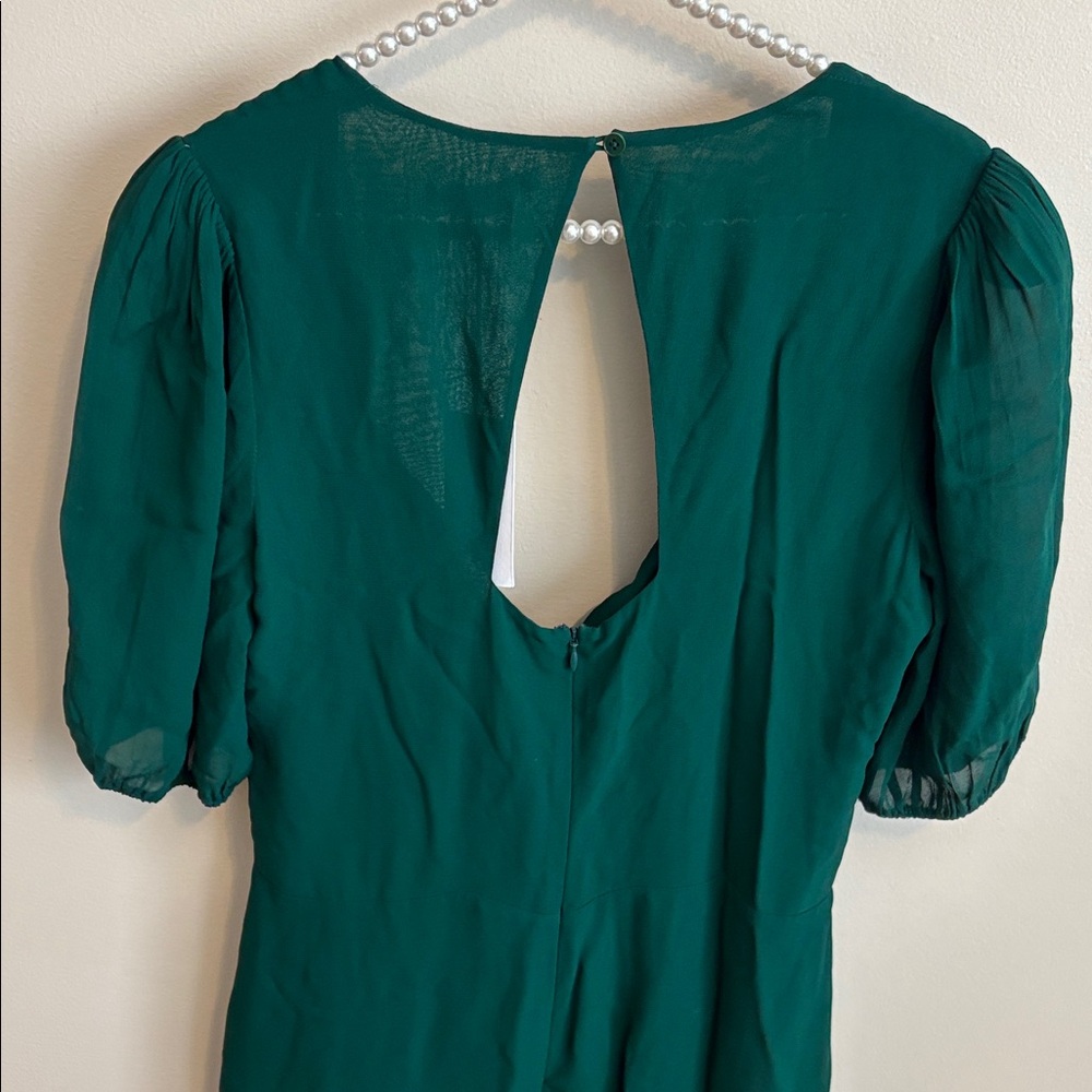 NEW Reformation Green Midi Dress size 12 - Picture 8 of 10